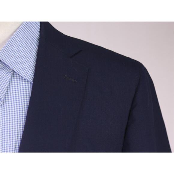 Eleventy Platinum Special Collection Solid Navy Blue Wool Blazer Jacket 42R - Picture 4 of 11
